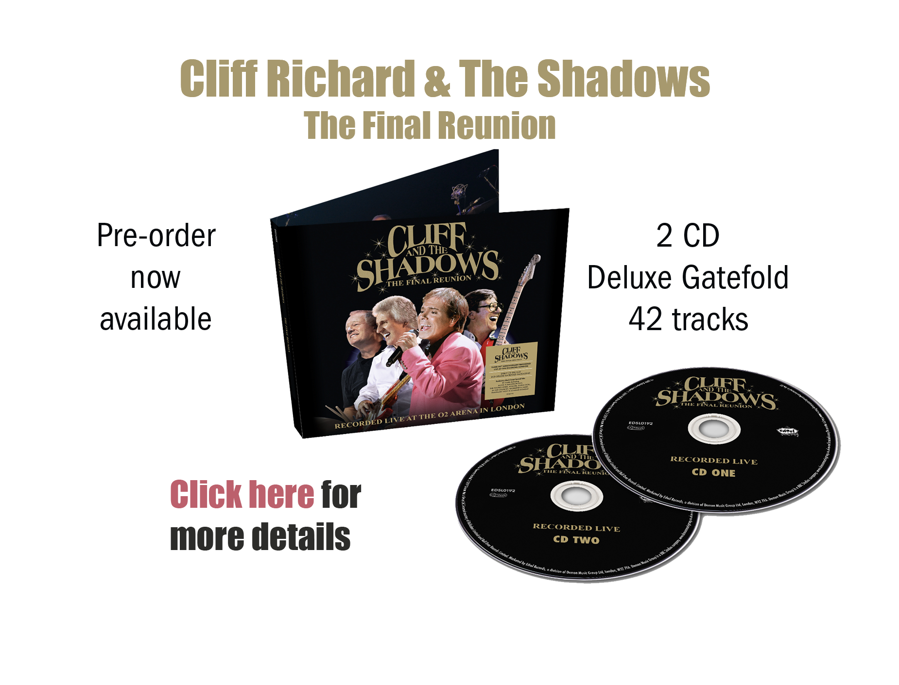 Cliff Richard & The Shadows - 'The Final Reunion' - available now